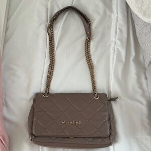 Valentino Taupe Quilted Bag